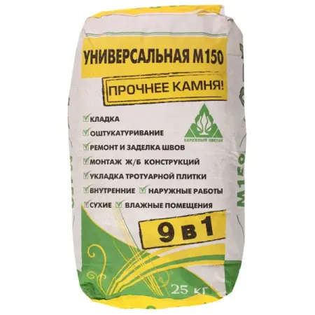 Смесь цементно-песчаная M150 (ЦПС) Каменный цветок универсальная 25 кг siberian nutrogunz протеин multi protein вкус банан 0 75 кг сухая смесь