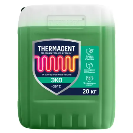 Теплоноситель Thermagent Эко 914699 -30°C 20 кг пропиленгликоль теплоноситель warme eco pro 30 пропиленгликоль 10кг