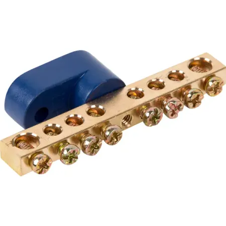 Шина нулевая на одном угловом изоляторе IEK ШНИ 6x9-8