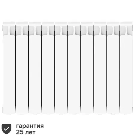 Радиатор секционный Rifar Monolit 500/100 10 секций боковое подключение биметалл белый