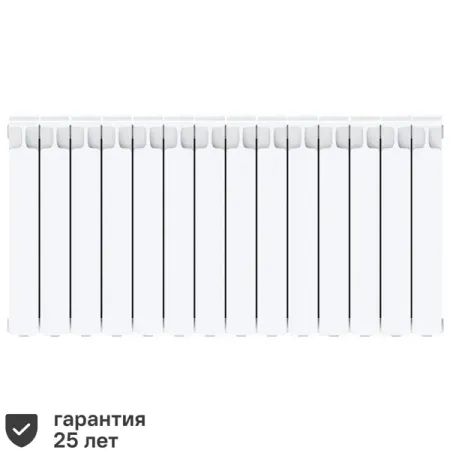 Радиатор секционный Rifar Monolit 500/100 14 секций боковое подключение биметалл белый визитные карточки из алюминиевого сплава ultrarayc