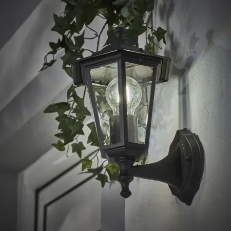 Светильник уличный настенный Inspire Peterburg 1xE27x60 Вт алюминий/стекло цвет чёрный