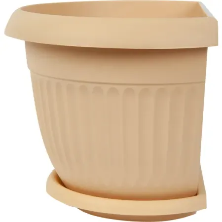 Кашпо Idea Ливия ø26 h19 см v2.8 л пластик бежевый