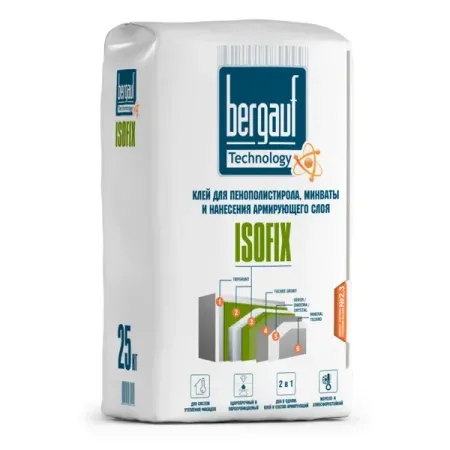 Клей для теплоизоляции Bergauf Isofix 25 кг