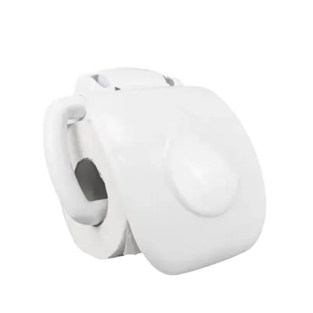 Держатель для туалетной бумаги «Prime» с крышкой цвет белый