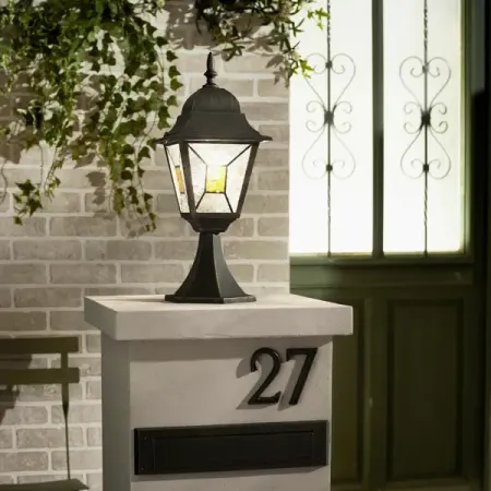 Фонарный столб уличный Inspire Chester, 1xE27x100 Вт, 45 см, IP44 солнечные лампы yoryzeng hp 2315 для сада