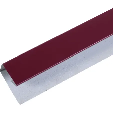 П-планка для профнастила С8 20x10 мм 2 м 0.4 мм RAL 3005 Красный