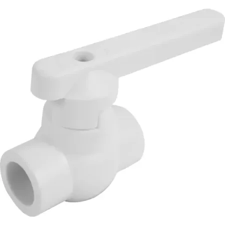 Кран шаровой прямой Политэк PN25 20 мм полипропилен ручка флажок