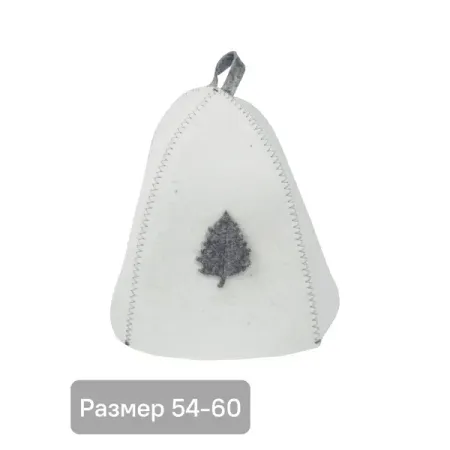 Шапка для бани ГлавБаня цвет белый