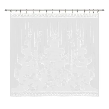 Занавеска для кухни Листопад без шторной ленты 170x160 см полиэстер цвет белый шифоновые занавески wpkira просвечивающиеся