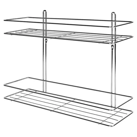 Полка для ванной комнаты Swensa SWR-022 двухъярусная прямая металл