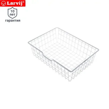 Корзина сетчатая Larvij 58.8x18x42.4 см металл цвет белый аманда эшби смерть в вязаных носочках