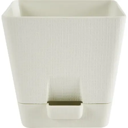 Горшок цветочный Тек.А.Тек Партер 12x12x11.8 см 1 л пластик кремовый определитель влажности почвы maxiterra лягушка 28см