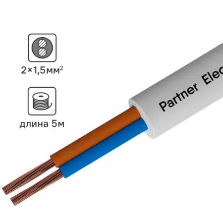 Провод Партнер-Электро ПВС 2x1.5 5 м ГОСТ цвет белый smart fortwo city coupe руководство по ремонту и эксплуатации бензиновые двигатели дизельные двигатели выпуск с 1998 года
