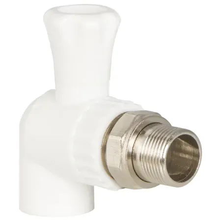 Кран для радиатора угловой Политэк 3/4