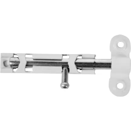 Шпингалет малый Левша ЗТ-12, цвет белый/цинк