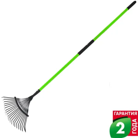 Грабли веерные Geolia 21 зуб 160 см, сталь, с черенком