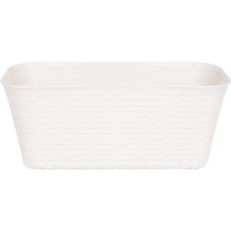 Ящик балконный Idea Ротанг 40x18x16 см v11 л пластик белый