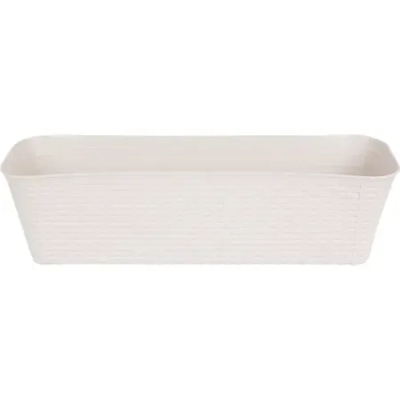 Ящик балконный Idea Ротанг 57.5x18x16 см v16.5 л пластик белый