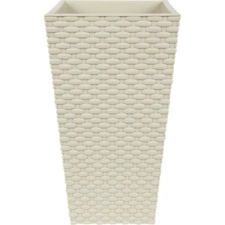 Горшок цветочный Idea Ротанг 20x20x36 см v5.5 л пластик белый