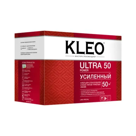Клей для тяжелых обоев Kleo Ultra 50 м² пластиковый таймер 60 минут