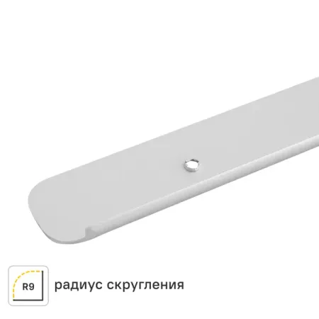 Планка торцевая U-образная R9 62.5x2.8 см для столешницы 2.8 см цвет матовый хром планка торцевая masterdeck 130х9хх3000мм дпк орегон