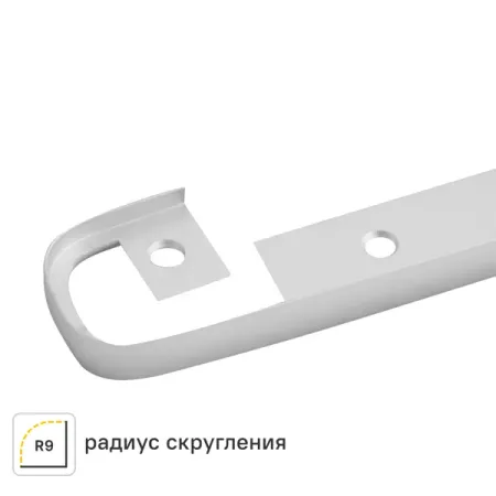Планка соединительная Т-образная R9 60x2.8 см для столешницы 2.8 см цвет матовый хром