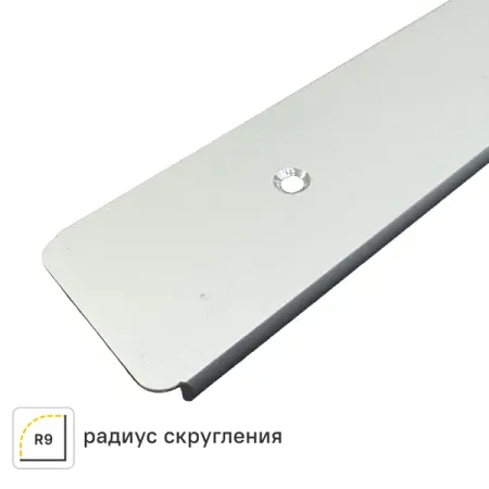 Планка торцевая U-образная R3 62.5x3.8 см для столешницы 3.8 см цвет матовый хром планка торцевая masterdeck 130х9хх3000мм дпк орегон