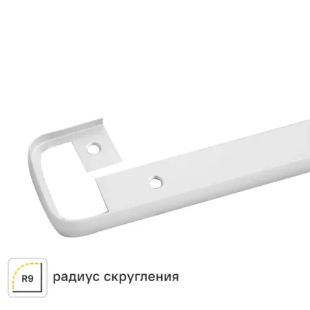 Планка соединительная U-образная R3 60x3.8 см для столешницы 3.8 см цвет матовый хром