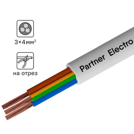 Провод Партнер-Электро ПВС 3x4 на отрез ГОСТ цвет белый smart fortwo city coupe руководство по ремонту и эксплуатации бензиновые двигатели дизельные двигатели выпуск с 1998 года