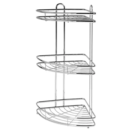 Полка для душа Swensa Премиум угловая 3 яруса цвет хром