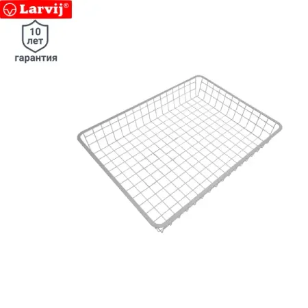 Корзина сеточная Larvij 55.5x8x41 см сталь цвет белый полка корзина сетчатая larvij 603x306x118мм белый