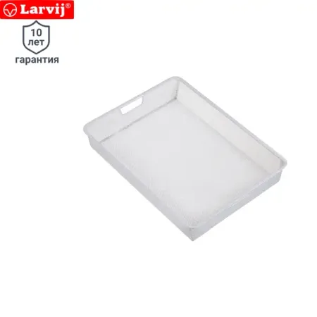 Корзина мелкосетчатая Larvij 55.5x8.5x41 см сталь цвет белый полка корзина сетчатая larvij 603x306x118мм белый