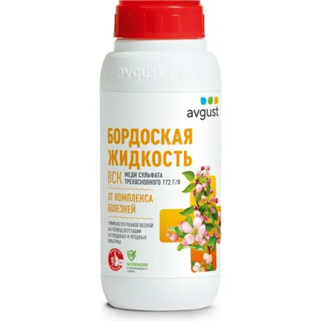 Средство от болезней Avgust садовых растений «Бордоская жидкость» 500 мл