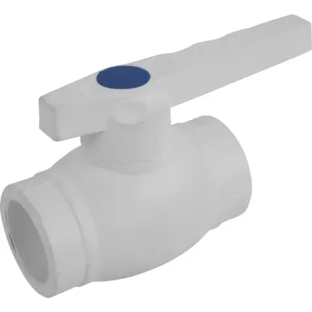 Кран шаровой прямой Политэк PN25 40 мм полипропилен ручка флажок адаптеров для крана из латуни