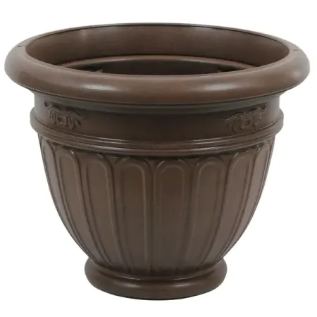 Горшок-кашпо цветочный Истрия ø50 h45 см v60 л пластик коричневый бечевка для декорирования на пластиковой бобине 10м натуральная