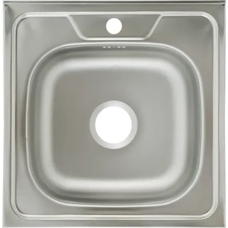 Мойка для кухни накладная Orionis 50x50 см глубина чаши 13.5 см нержавеющая сталь цвет серебристый