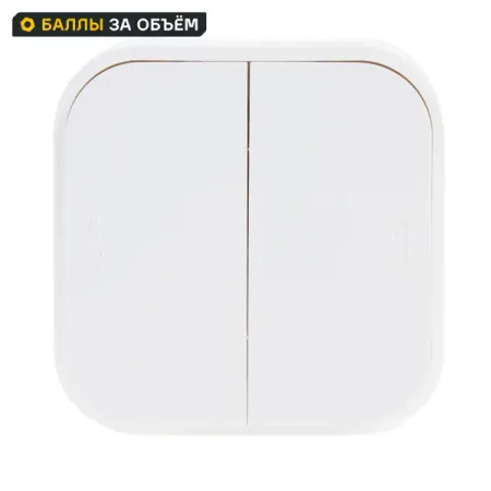 Выключатель накладной 2 клавиши Legrand Quteo IP20 10А 250В цвет белый механические переключатели bseed eu 1 2 3 клавиши