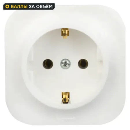 Розетка с заземлением Legrand Quteo без шторок IP20 16А 250В винтовые зажимы накладной монтаж цвет белый пластиковые зажимы для кабеля m10