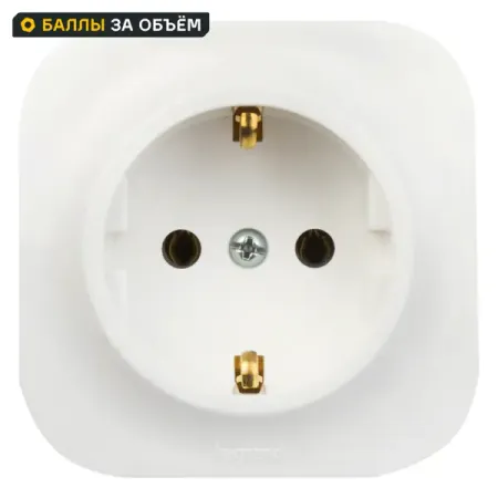 Розетка с заземлением Legrand Quteo со шторками IP20 16А 250В винтовые зажимы накладной монтаж цвет белый пластиковые зажимы для кабеля m10