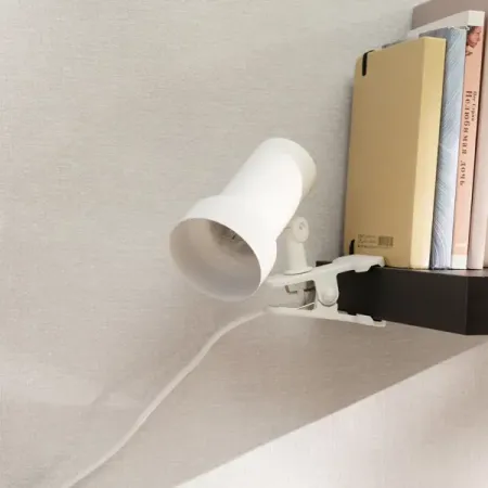 Рабочая лампа на прищепке Светкомплект цвет белый filn белый автоматический лодочный тумблер 16a 250v