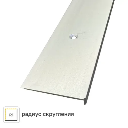 Планка для столешницы торцевая под 3D кромку 0.4 см цвет матовый хром планка торцевая masterdeck 130х9хх3000мм дпк орегон