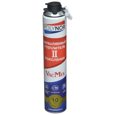 Напыляемый утеплитель II-го поколения Polynor VacMix