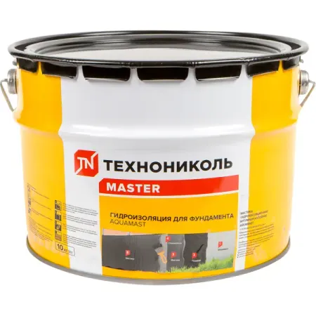 Мастика гидроизоляционная битумная Технониколь AquaMast для фундамента 10 кг