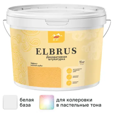 Штукатурка декоративная Parade Ice Elbrus 15 кг цвет белый