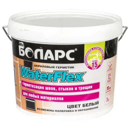 Герметик акриловый для швов и стыков Боларс WaterFlex 7 кг акриловый kpop custom idol standee