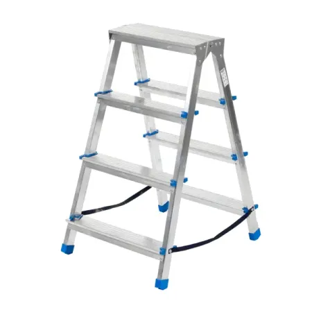 Стремянка алюминиевая двухсторонняя Ladderbel STR2-AL-4 4 ступени, максимальная нагрузка 150 кг точилка для карандашей faber castell двухсторонняя