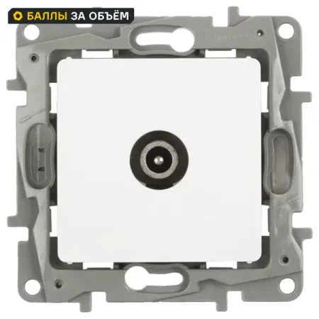 Розетка телевизионная Legrand Etika оконечная цвет белый розетка tv телевизионная legrand structura проходная белый