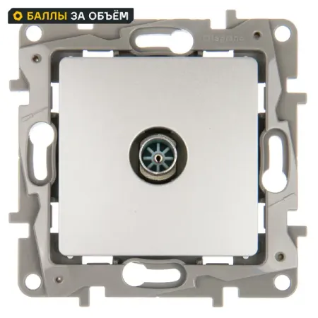 Розетка телевизионная Legrand Etika оконечная цвет алюминий розетка телевизионная эра   12 алюминий