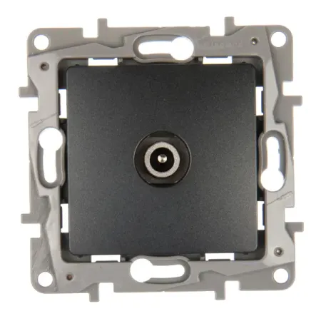 Розетка TV (телевизионная) - Legrand Etika - проходная - антрацит